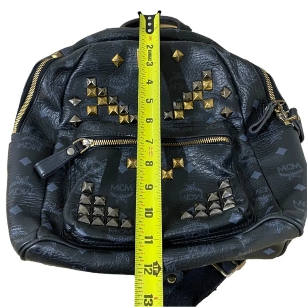 MCM Studded Leather Backpack